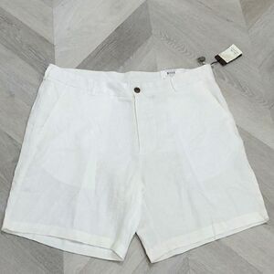 Tasso Elbas Island,  Mens 100% Linen, White Shorts , NWT,  Size 38
